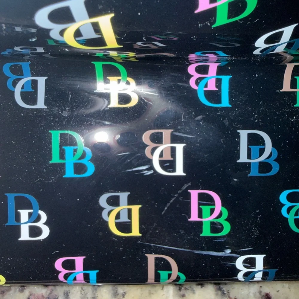 VTG Dooney & Bourke Black Tote with Multicolor Logo and leather strap - Picture 12 of 12